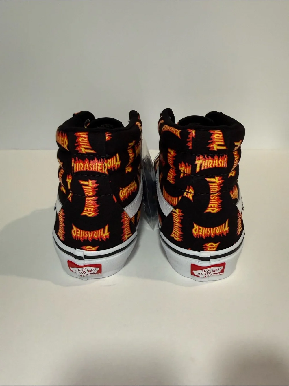 Vans Sk8-Hi Thrasher Flame Print High-Tops - Black, Orange, Yellow